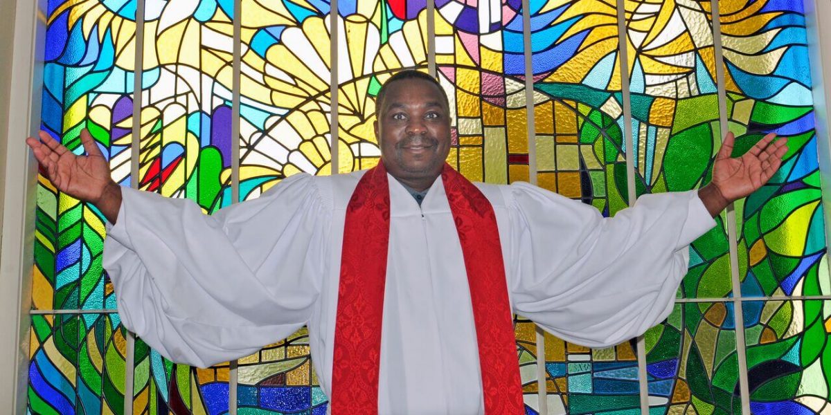 Amos Muzondiwa, pastor at Mt Albert’s Methodist Church. Picture Julia Thorne Amos Muzondiwa was once a beer brewer. Now he's pastor of Mt Albert's Methodist Church. Picture: Julia Thorne